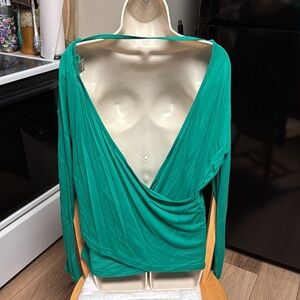 Bench NWT S (M good) kerri green sexy open back long sleeve tee - sweatshirt